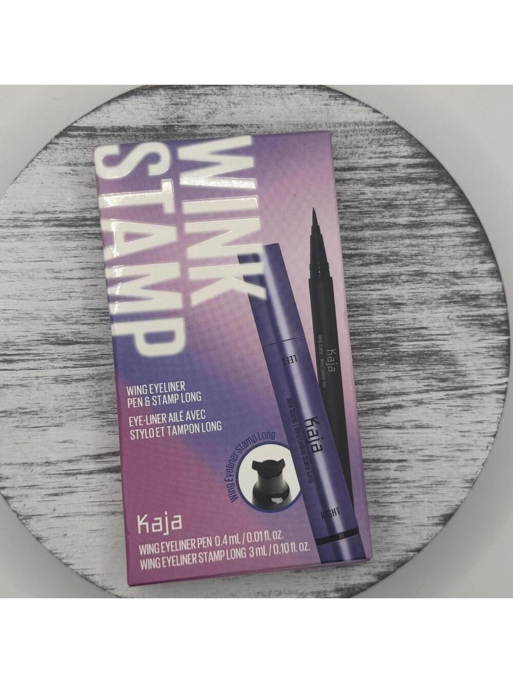 Kaja Wink Stamp Eyeliner Duo Liquid Liner Pen & Stamp - Ink Black Full Size BNIB